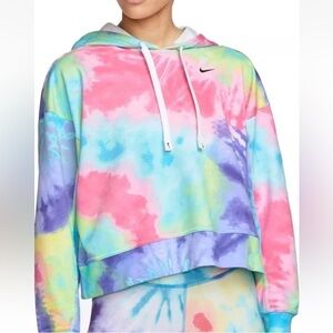NIKE Pastel Tie-Dye Hoodie Sweatshirt